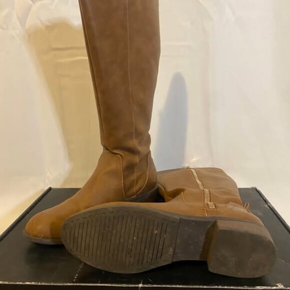 Knee High Harlow 'Sadie' Tan Brown Boots - Picture 3 of 6